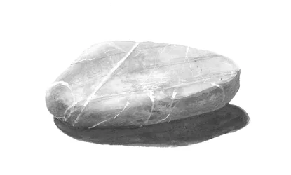 Sten (akryl på papper)